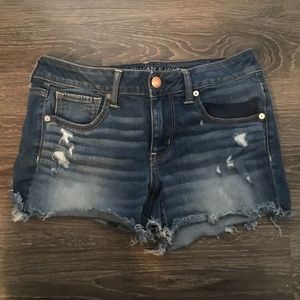 American Eagle Women's Midi Cutoff Denim Shorts